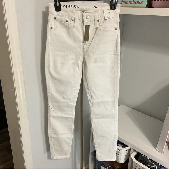 J. Crew White Wash 9" Toothpick Jeans Size 26 - Picture 3 of 15